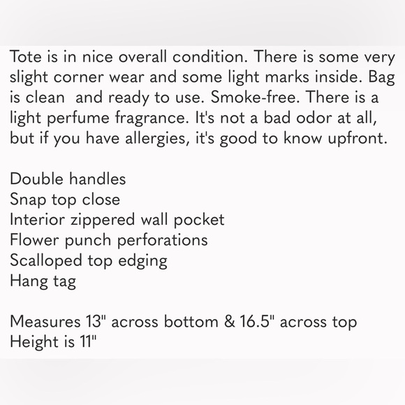 Coach Silver Scalloped Tote-EUC - Picture 12 of 12